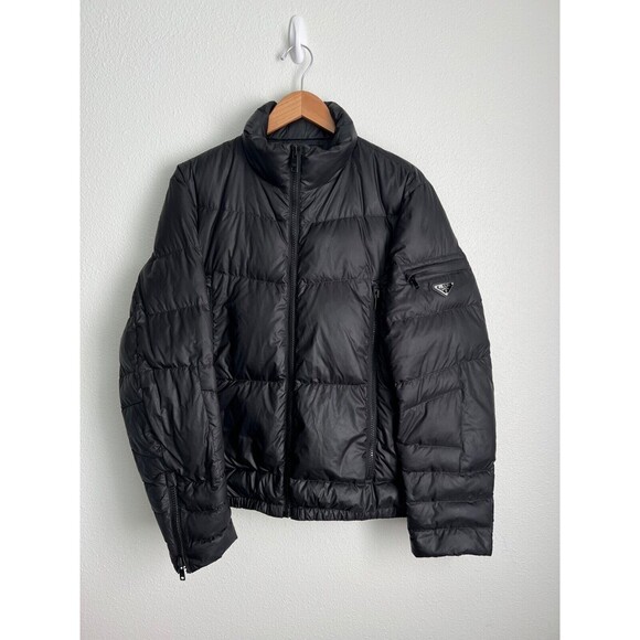 Prada Men's Black Feather Down Puffer Jacket Size Medium - Picture 2 of 16